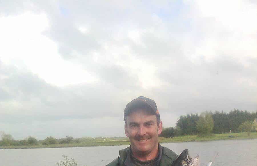 Frank Butler with a fine 8lbs 7oz Corrib trout taken while dapping mayfly on Sunday 10th May 2015