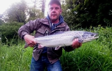 A Delighted Frank Duggan With His Spring Fish This Week at Navan