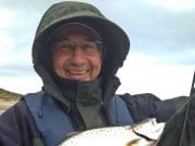 Good sea trout fishing on Moy Estuary Harry Sänftl, Germany, with a fresh run Moy Estuary sea trout