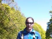 Tough conditions for Mayfly fishing on the Liffey Padraig Byrne with with one of his fish