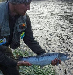 Ian Walker wins Catch of the Week for this sea trout estimated at 7lb