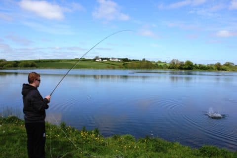 A Young Angler in Action at Wavin Lake Tpday