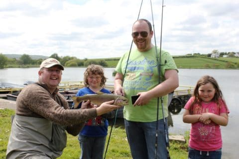 Aidan Curran (left) With More Happy Anglers at Today's FAW Event at Wavin Lake in North County Dublin