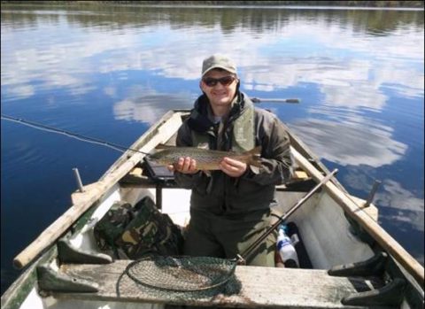 The Wicklow Wand – Vincent Hatton with his 3 ½ lb Sheelin trout caught using an Epoxy Buzzer