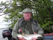 5 cent worms catch the most trout on Lough Lene Frank McKeown on Lene