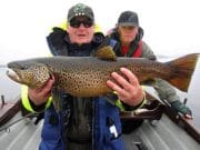 Excellent fishing continues on Mask – Noel Tynan with a magnificent 14.5lbs trout he landed recently on Lough Mask. Also in the photo is friend Colin Rahilly.