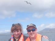 Lots of rays for Sid Jones as he fishes with Mary Gavin Hughes Mary Gavin Hughes & Sid Jones