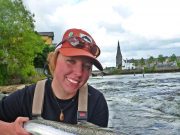 Over 500 salmon caught on the Moy last week A happy Christin Breuker from Germany with her first Moy salmon