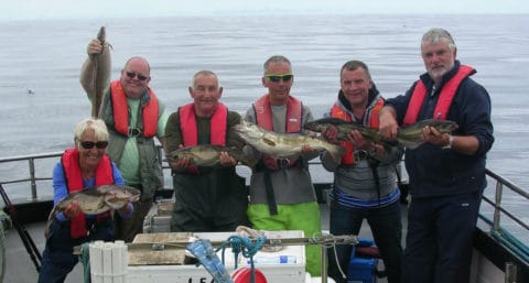 Happy Larne anglers onboard the LEAH