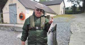 Gerald Higgins with his 15lb salmon