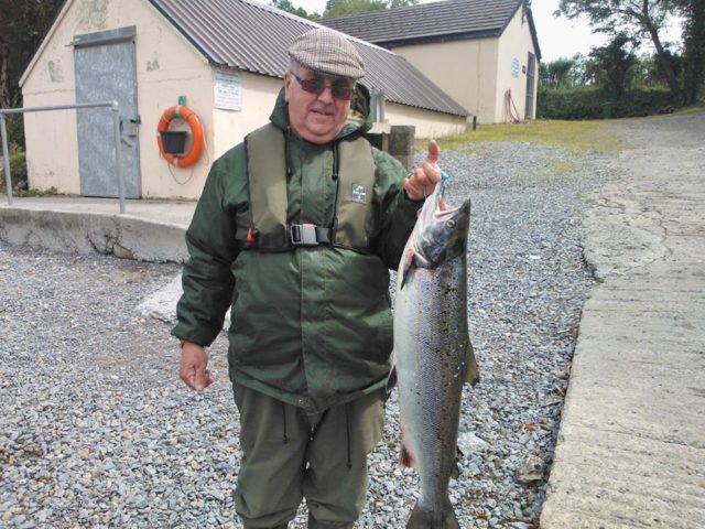 Gerald Higgins with his 15lb salmon