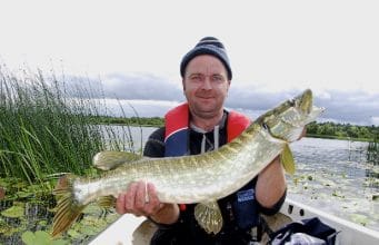 P.J. wins the Lough Glore Anglers club pike competition P.J. Gray with winning Glore pike.