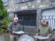 Mark O'Meara catches FORE! to bring Moy total over 650 World-class golfer, Mark O'Meara & Sean McManmon with 4 of their 7 fly caught Ridge Pool salmon