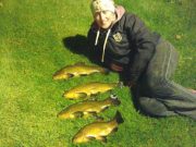 Hot water stretch fishes well at night for tench Lanesborough tench for Laura Herraty