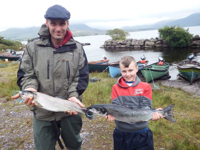 Kevin and Brian with their catch of the day.