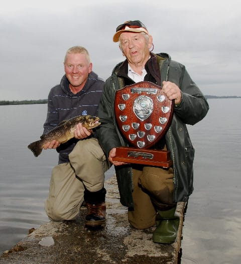 Owel winner.  Patti Doolin winner Gerry Cleary with angling   pal Ross McKeown