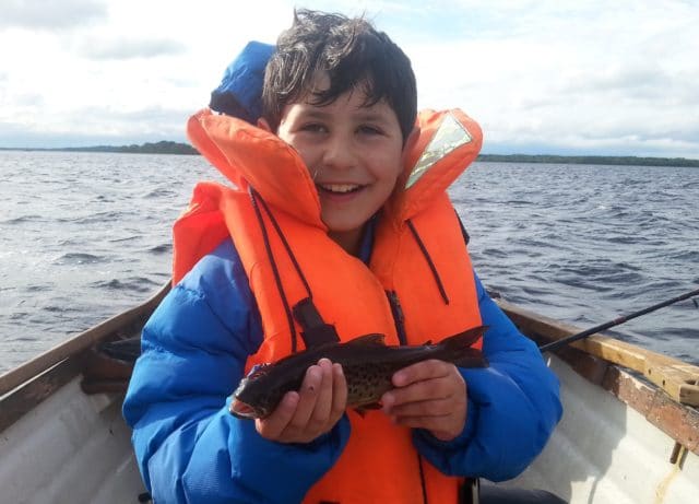 Ewan with one of his trout