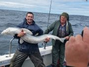 All smiles aboard the Brazen Hussy II