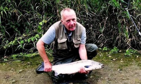 Local Angler Paul Dennis With A Beautiful Fresh Run Boyne Salmon