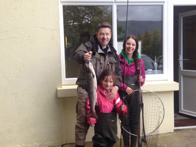 Stephen Jones with a nice 4.5lbs Erriff grilse August 2015, making his girls proud!