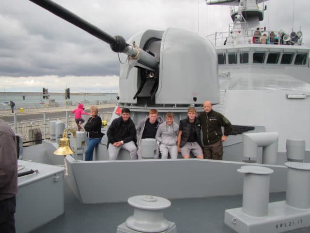 Member of Darndale`s Sphere 17 project were given an insight into Naval duties