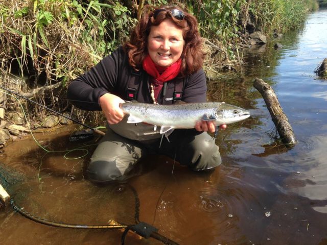 Glenda with her nice fresh fish