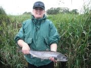 Considerable improvement for Laune salmon anglers Sinead Downes returns a nice little grilse at Johnston's on Thursday
