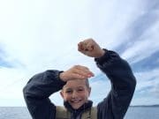 A magical fishing experience on Eire Bass makes one young angler very happy A very happy Kieran Van Der Walt