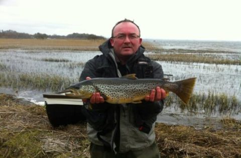Declan Conlon with one of his 2015 heavy weight trout from Sheelin