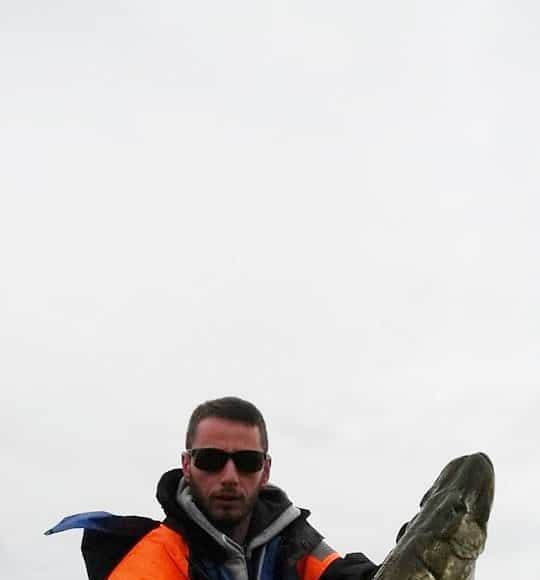 Aidan Traynor pictured with his cracking Corrib pike. (Aidan wear a PF Jacket)