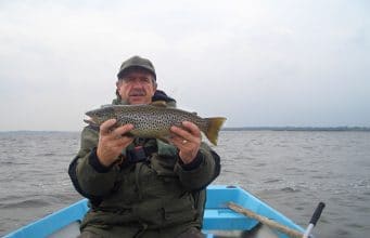 Bill Quaile with a nice late season trout from Carra, where he and Owen McFadden had fantastic sport.