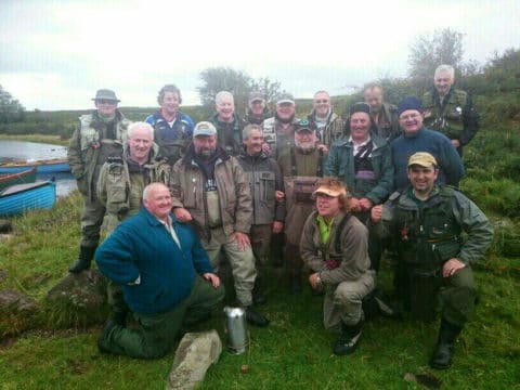 Some of the Cornamona Anglers, joined by friends from Killarney and Macroom, enjoying a day out including a fine cooked island lunch, to mark the end of the season on Corrib.