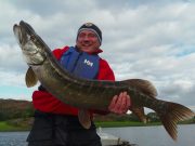 Loug Allua provides guest Frank with a cracking PB pike Guests enjoy the good pike fishing