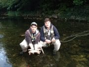 Last evening of the season on the Rye Water Sean Melia and Anton Hokera