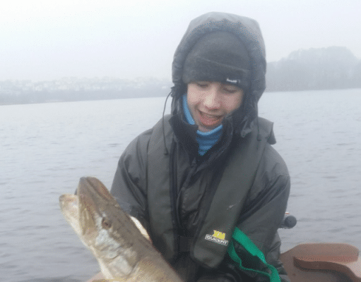 Frosty morning sees pike take trolled lures on Derg lough derg pike