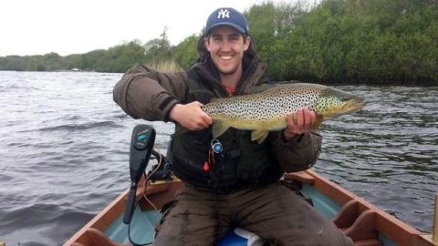 ‘The sheen on its flanks, that greeny blue, big hump and long pectorals – a proper Sheelin fish’  Paul Lunney with his 6lb plus trout.