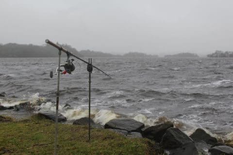 Craig Murphy - Dublin angling centre - stormy conditions on lake