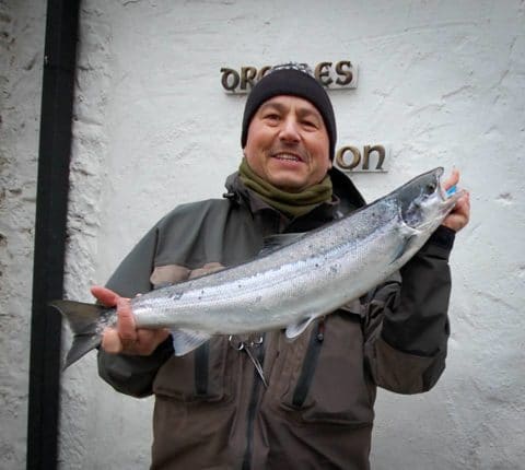 Richard Todd with his fish from the Stone Ditch on Friday
