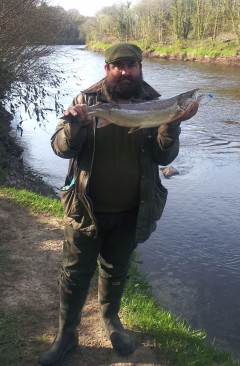 Newly appointed Fishery Manager, Garry Keaveney with the first Coolcronan salmon of the season