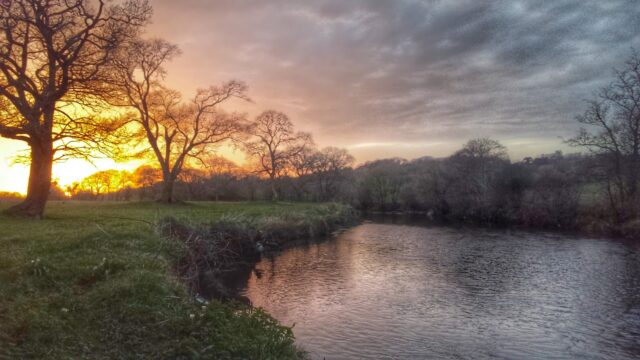 Glorious spring sunset overlooking the Bandon.