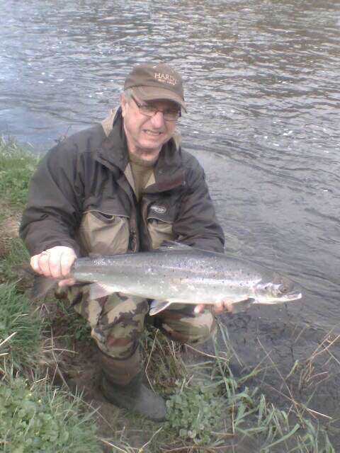 Pat Donegan with his fish at Kilbride