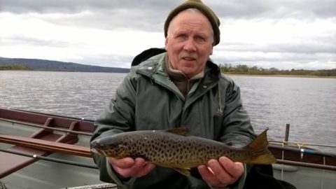 Mr Ger Hickey from Blackwater, Ardnacrusha with a fine 1.1Lb Trout from Lough Derg