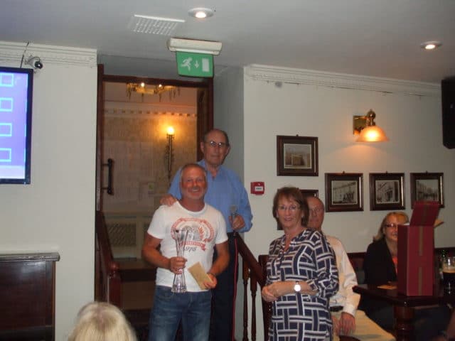 Tony Green winner Arva Seniors Challenge with Philomena & Eamonn Gray Breffni Arms Hotel