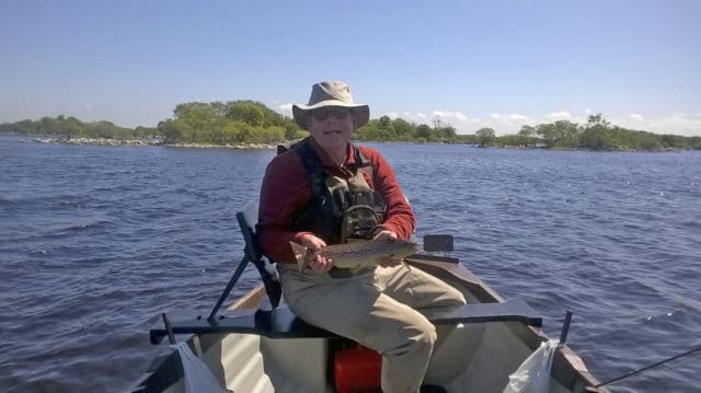 Cameron from the USA with a nice Mask trout, June 2016