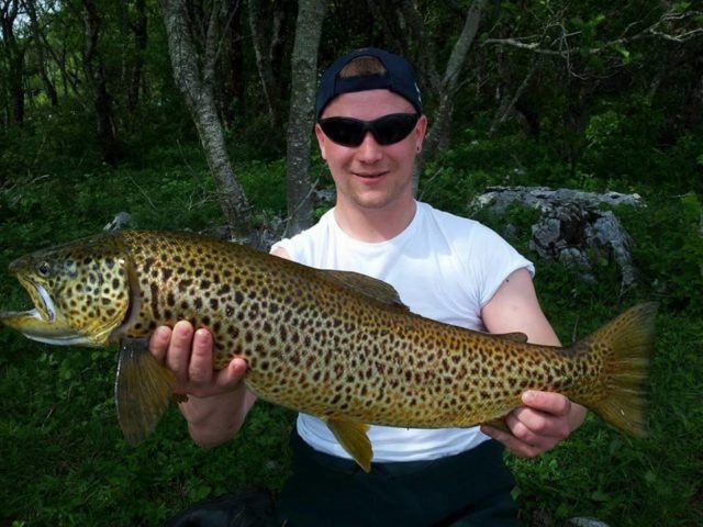 Niall Gelston with Corrib trout