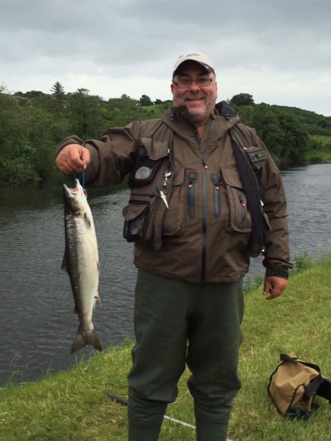    Garry Todd, Northern Ireland, with his first ever salmon caught on East Mayo