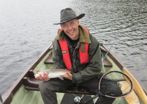 Steffan is all smiles with one of his nice Trout.