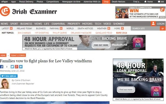 Families vow to fight plans for Lee Valley windfarm