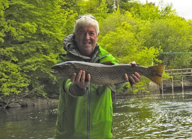 Kevin Doyle with a fine 6lbs trout caught on the Cong Rive, which was sportingly released after the photo.