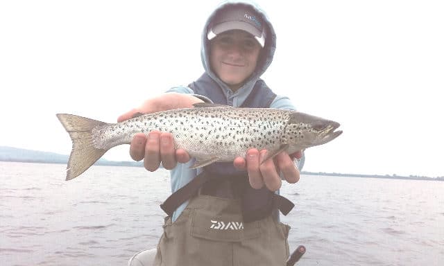 Jake King from Dublin with his first Sheelin trout